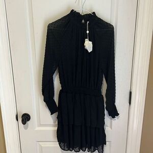 EDAS Made in Italy Black Dress 3/4 sleeves